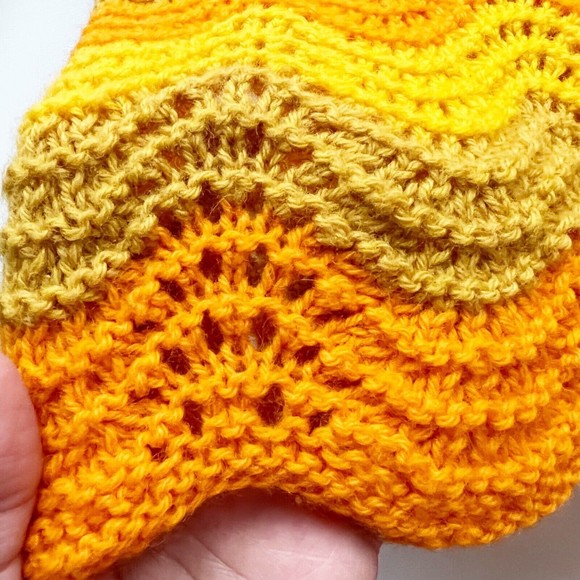 Vtg Groovy Mod Retro Sweater Orange Yellow Brown Made Italy for Maison Blanche - Picture 2 of 10